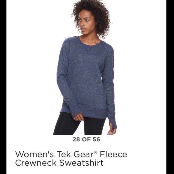 Tek Gear navy crewneck small NWT Sweatshirt - Picture 6 of 6